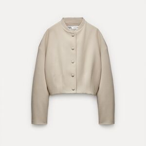 Zara cropped bomber jacket